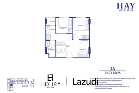 1 Bed 1 Bath 38.97 SQ.M at Hay Huahin