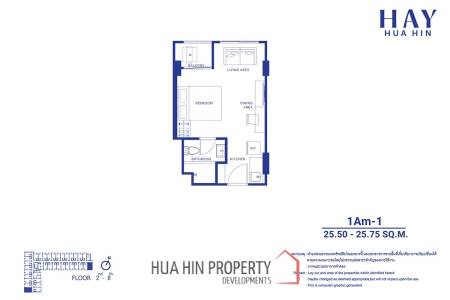 Studio 1 Bath 29.45 SQ.M at HAY Huahin