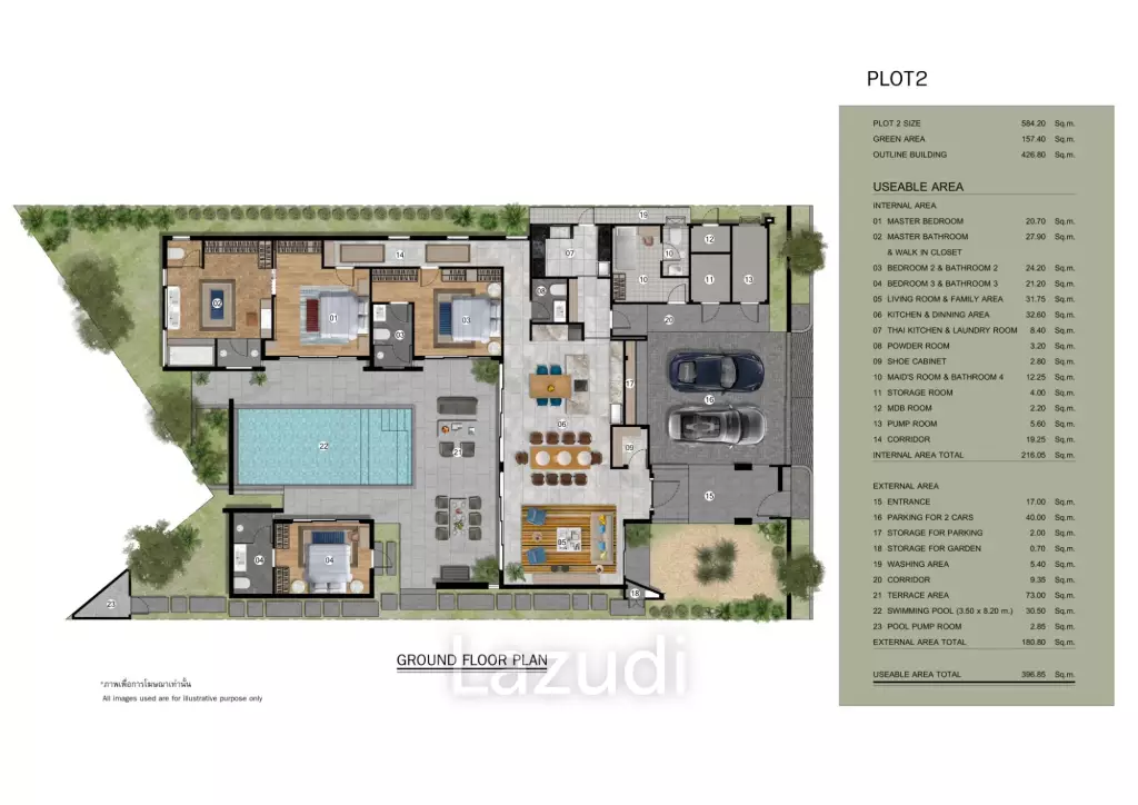 Alyssa - 3 Beds 3 Baths 396.85SQ.M Alinda Villas
