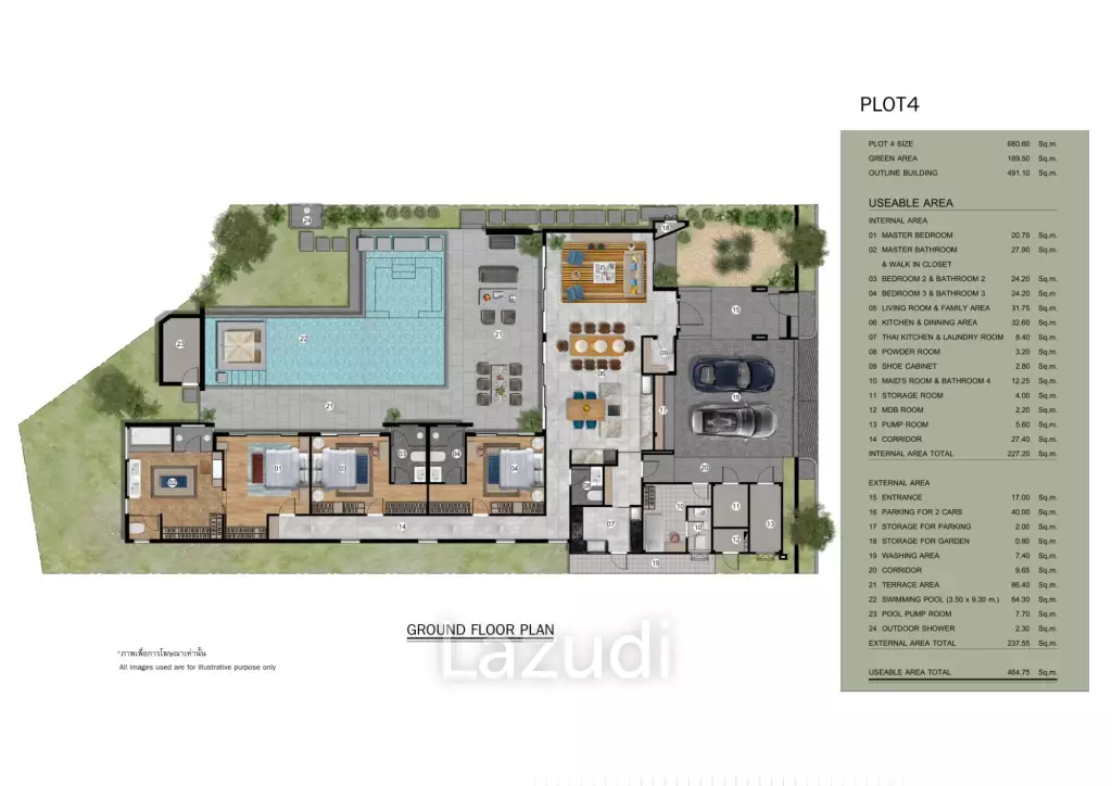 3 Beds 3 Baths 445.70 SQ.M Alinda Villas