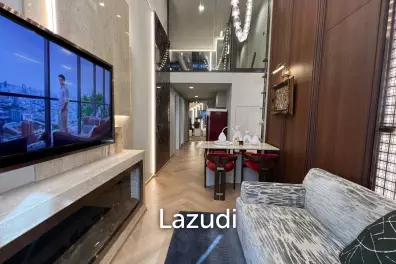2 Bed 1 Bath Duplex 43.5 SQ.M Rhythm Charoennakhon Iconic