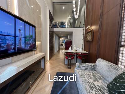2 Bed 1 Bath Duplex 43.5 SQ.M Rhythm Charoennakhon Iconic