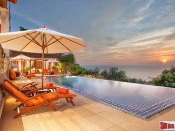 Magnificent Sea View Thai Pavilion Pool Villa Overlooking Surin Beach