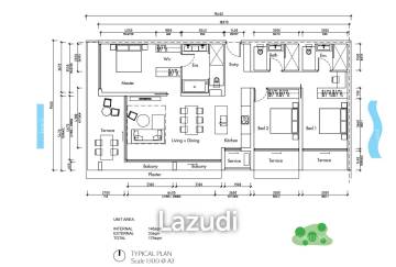 3 Bed 3 Bath 179 SQ.M Gardens of Eden