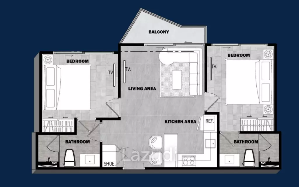 2 Bed 2 Bath 65 SQ.M The City Phuket