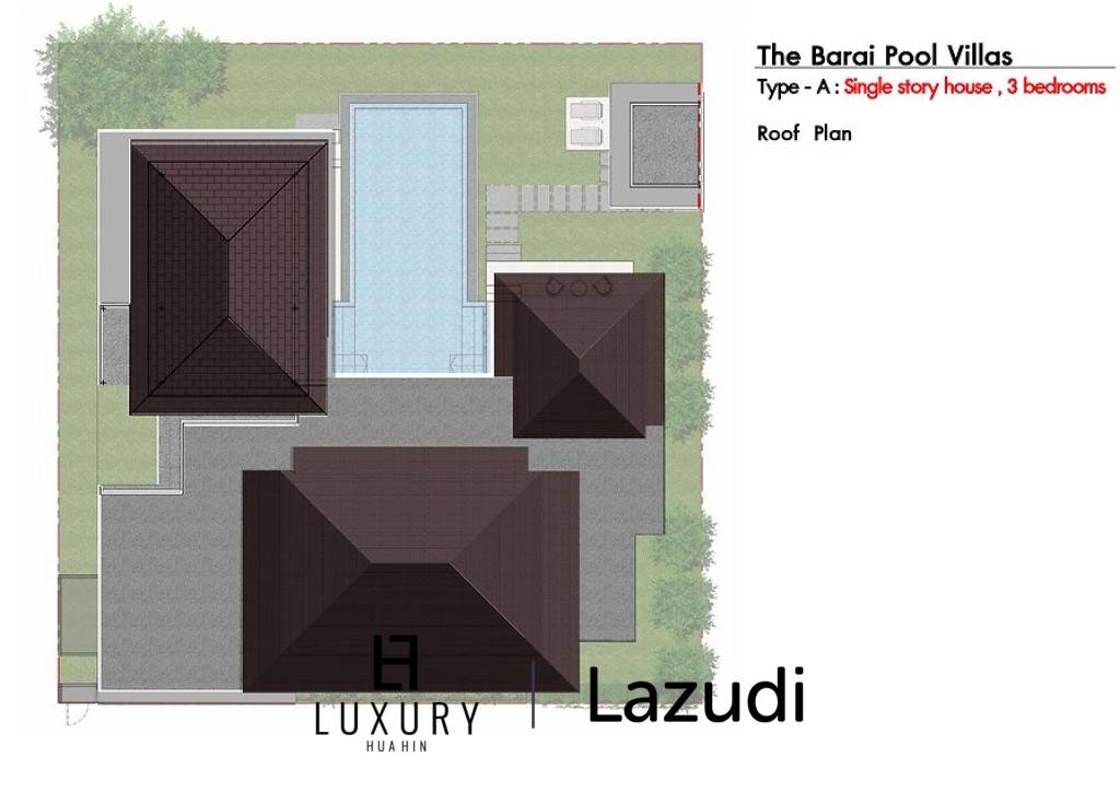 3 Bed 3 Bath 355 SQ.MThe Barai Pool Villas