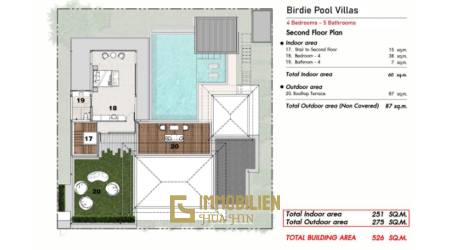 4 Beds 5 baths 526 SQ.M The Birdie Pool Villas