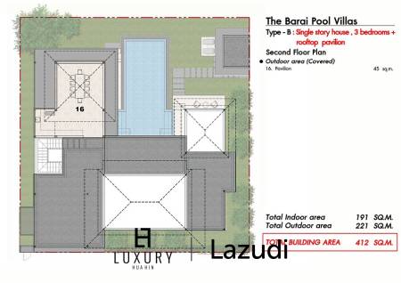 3 Bed 3 Bath 412 SQ.M The Barai Pool Villas