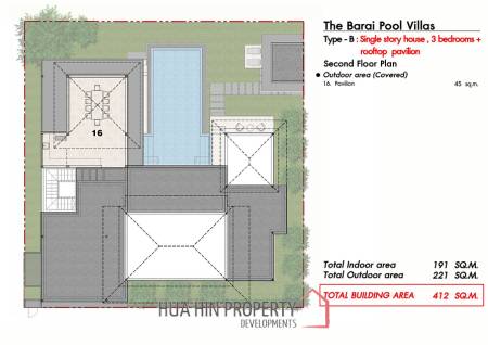 3 Beds 3.5 Baths 369 SQ.M The Birdie Pool Villas Type B, Single Storey House