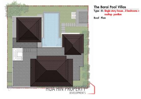 3 Beds 3.5 Baths 369 SQ.M The Birdie Pool Villas Type B, Single Storey House