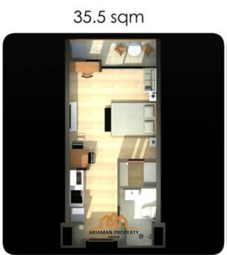 1 Bed 1 Bath 35.41 SQ.M The Bleu Condo