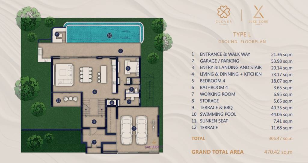 6 Bed 6 Bath 873.24 SQ.M Clover Residence Luxe Zone Phase III