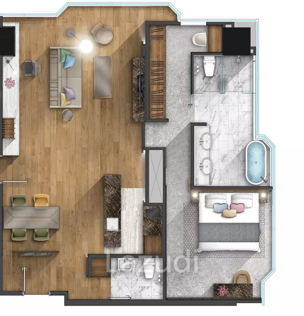 1 Bed 1 Bath 70 SQ.M Lancaster Bangkok