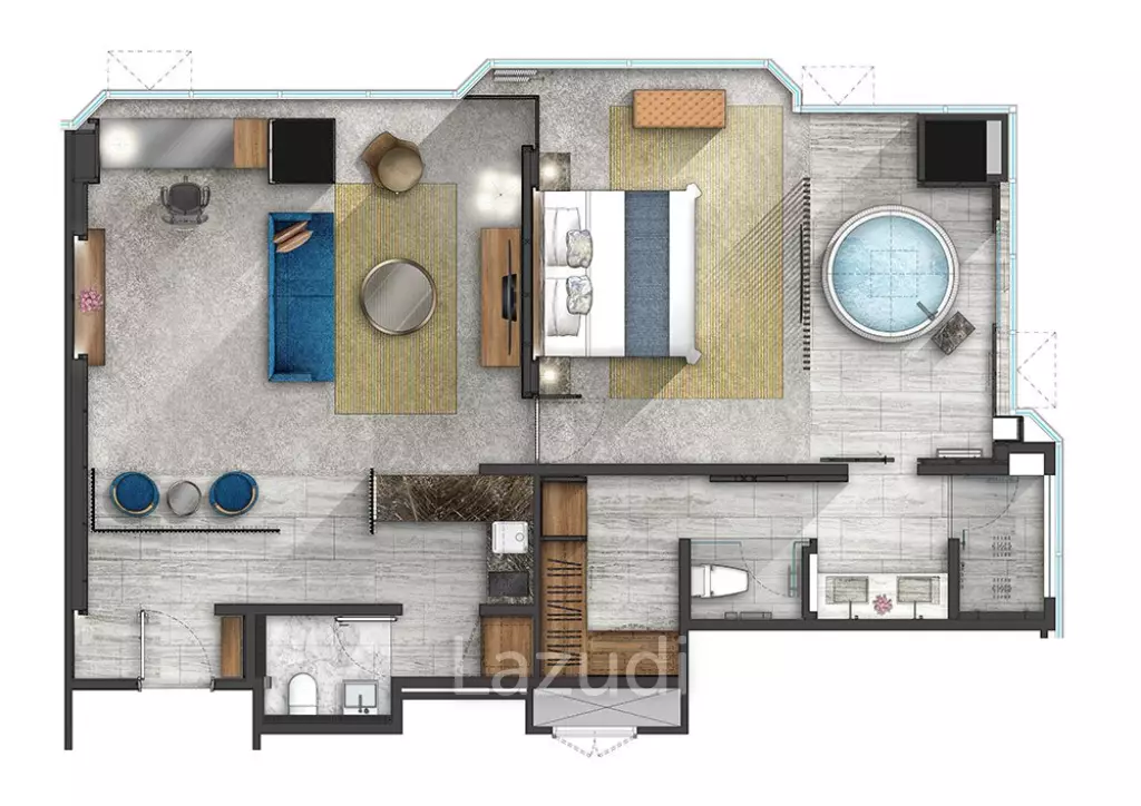 1 Bed 1 Bath 95 SQ.M Lancaster Bangkok