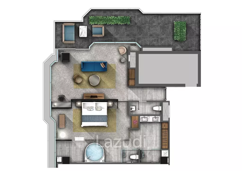 1 Bed 1 Bath 80 SQ.M Lancaster Bangkok