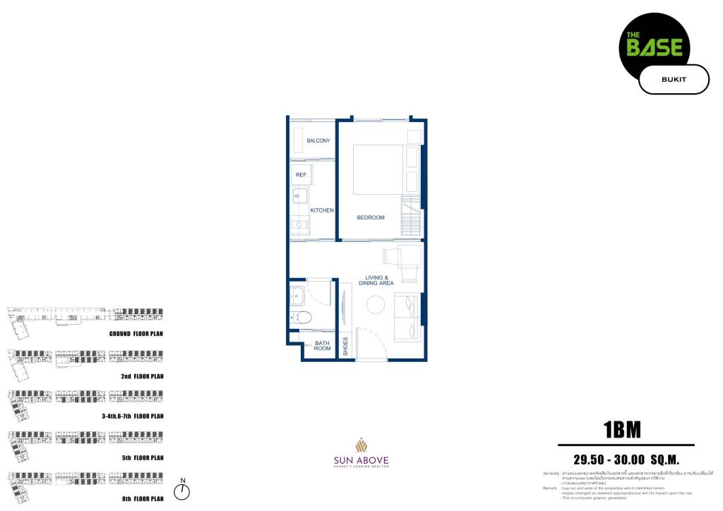 1 Bed 1 Bath 30 SQ.M The Base Bukit