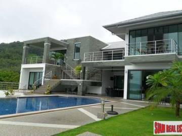 Cool, Modern Six Bedroom Home with Pool and Sea Views in Rawai