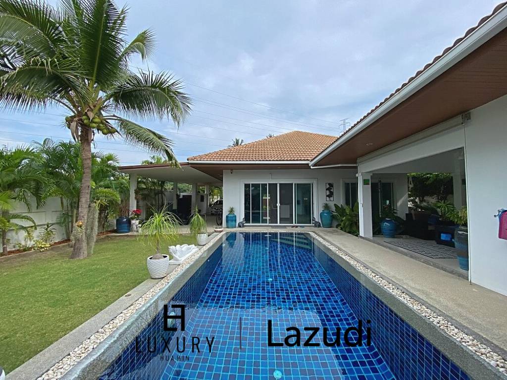 Lovely 3 Bed 3 Bath Private Pool Villa For Sale in Soi 88 with Extra Land