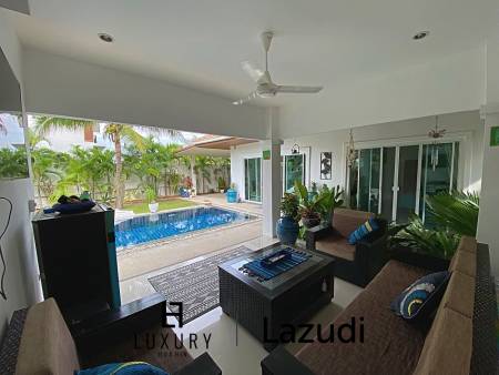 Lovely 3 Bed 3 Bath Private Pool Villa For Sale in Soi 88 with Extra Land