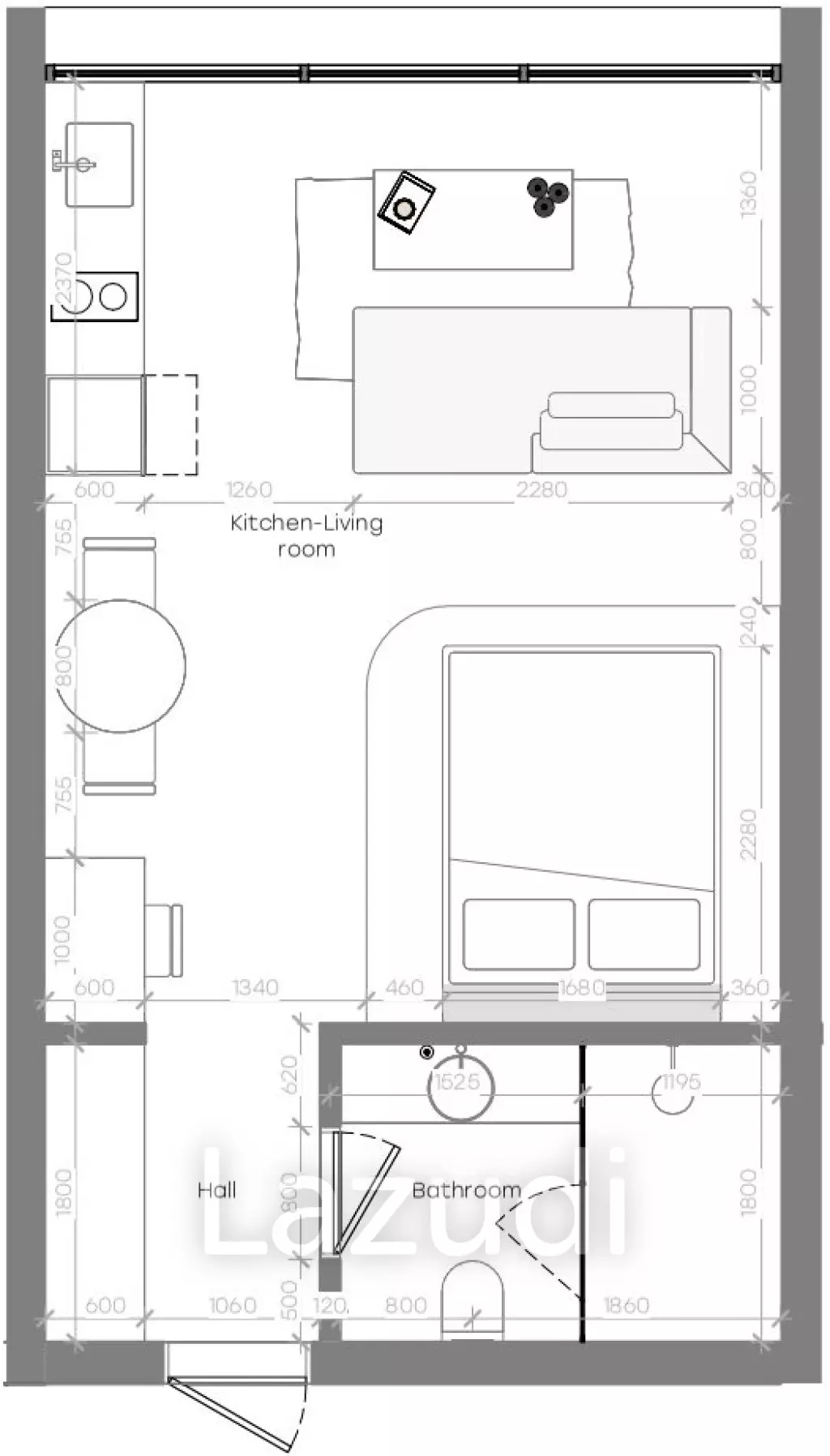 Studio 1 Bath 35 SQ.M  Sunny Ocean View