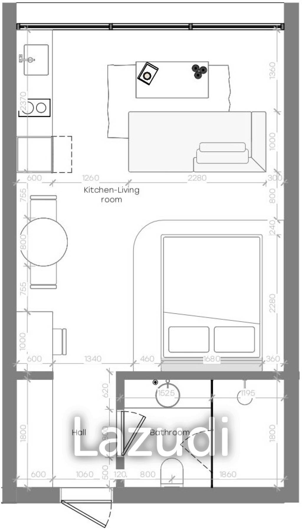 Studio 1 Bath 35 SQ.M  Sunny Ocean View