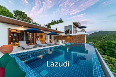 Seaside Splendor: Luxurious 4-Bedroom Sea View Villa in Koh Phangan