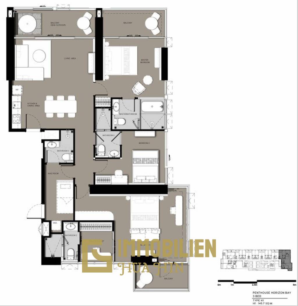 146 qm 4 Bett 4 Bad Apartment Für Verkauf