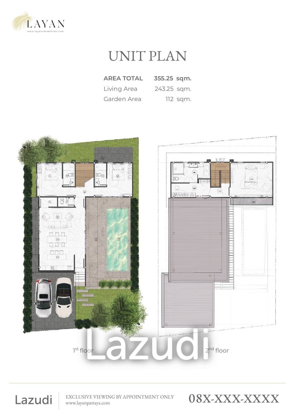 4 Bed 5 Bath 243.25 SQ.M Layan Residence Pattaya