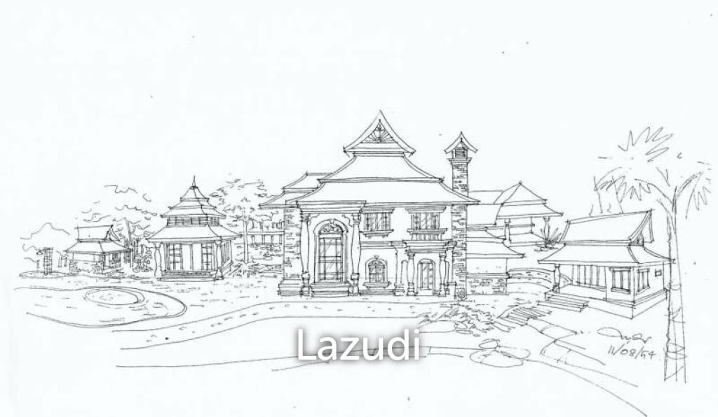 50% REDUCED - 483m2 - 60% complete Thai estate in Mae Taeng