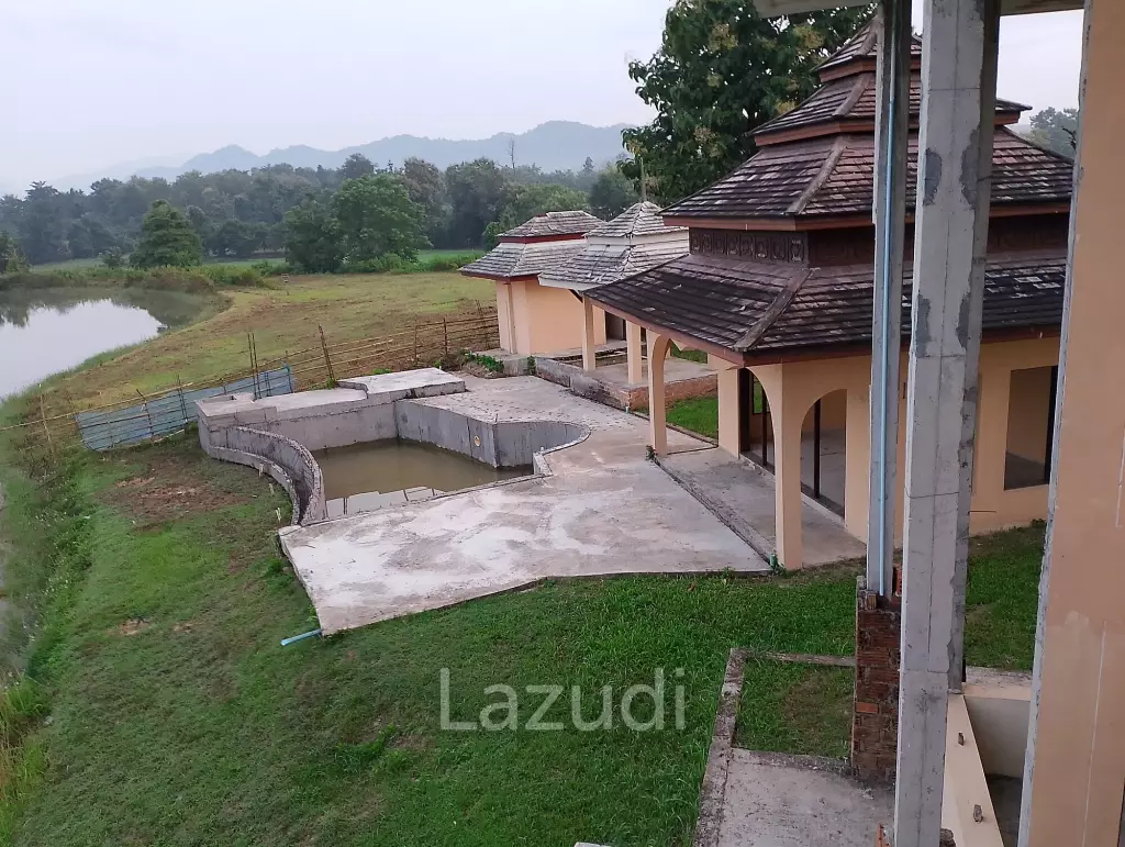 50% REDUCED - 483m2 - 60% complete Thai estate in Mae Taeng