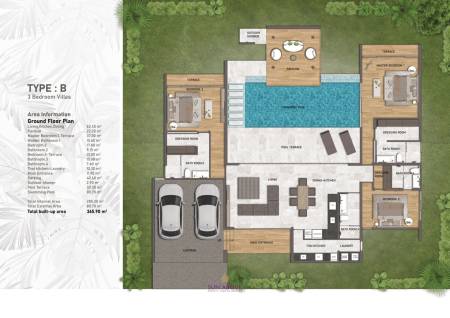 3 Bed 4 Bath 365.90 SQ.M Mandala Villa