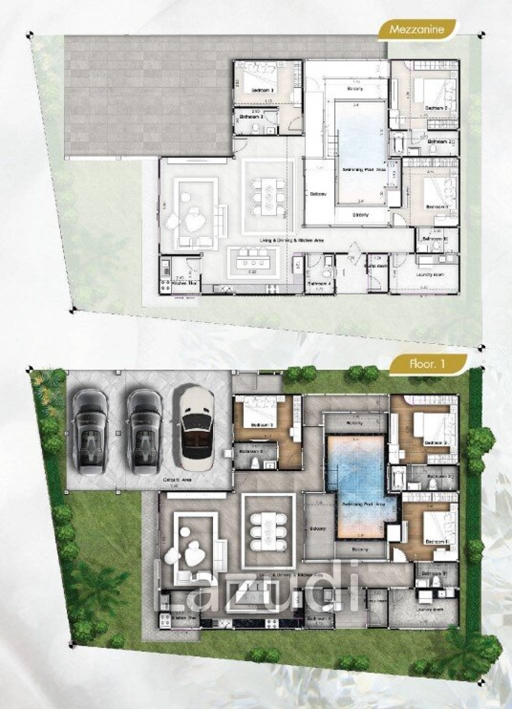 3 Bed 4 Bath 336.51 SQ.M. Larelana Villa