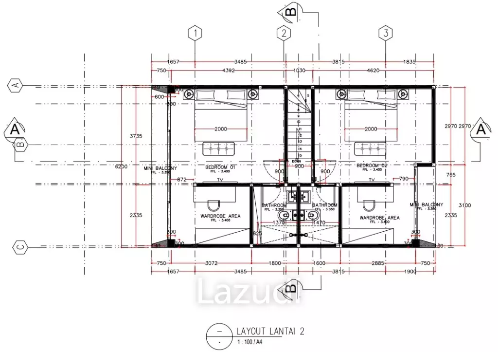 2 Bed 3 Bath 120 SQ.M. Umalas