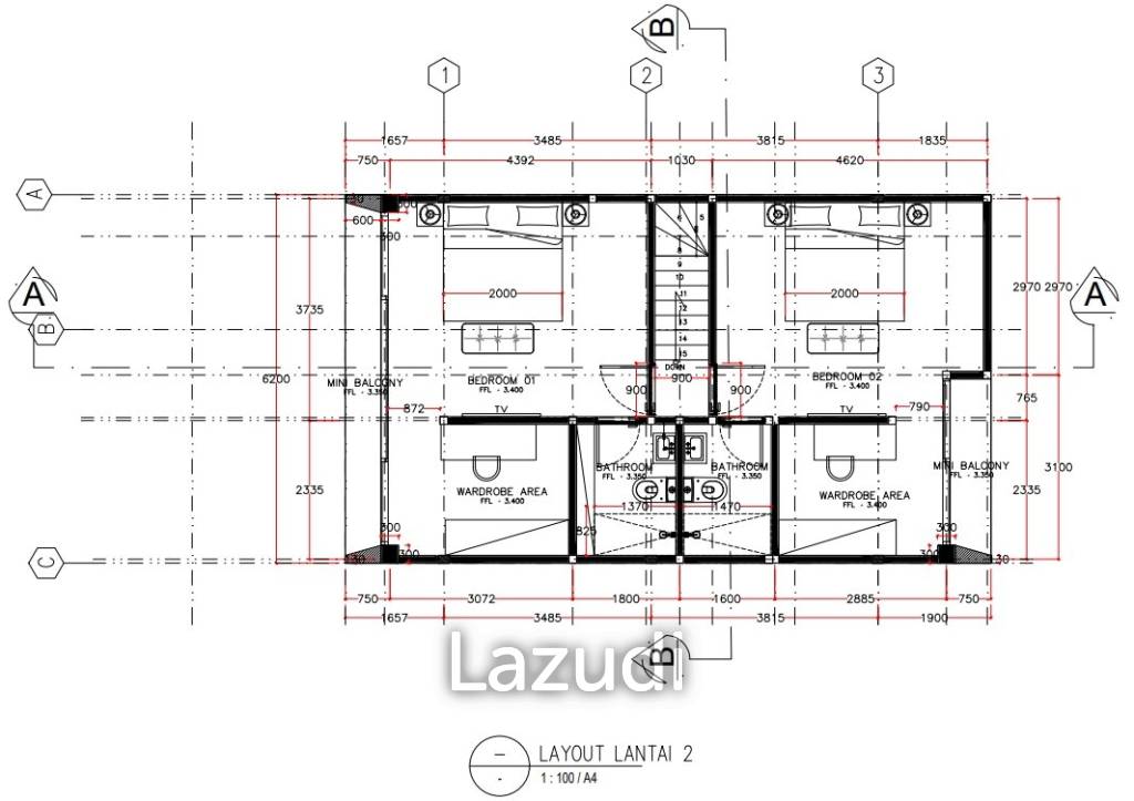 2 Bed 3 Bath 120 SQ.M. Umalas