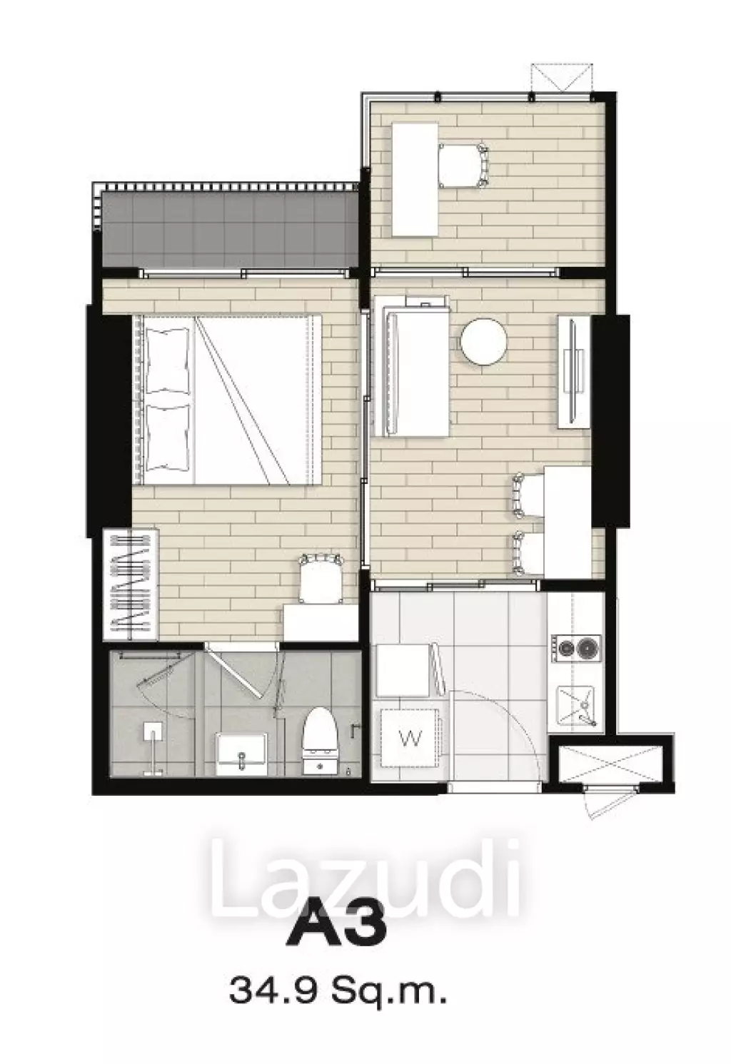 1 Bed Plus 1 Bath 33.5 SQ.M. Niche Pride Ekkamai