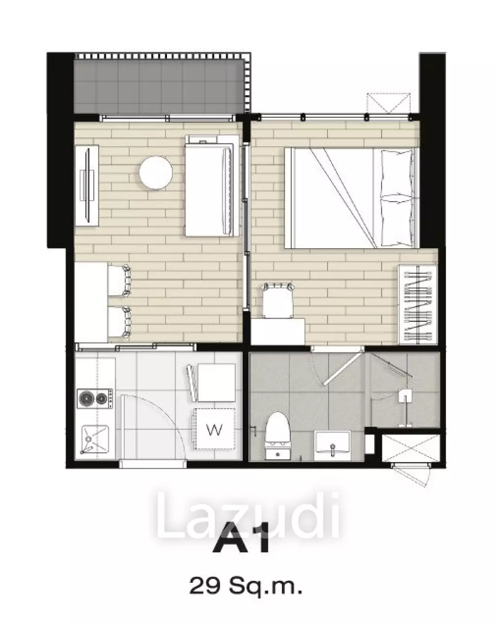 1 Bed 1 Bath 28.5 SQ.M. Niche Pride Ekkamai