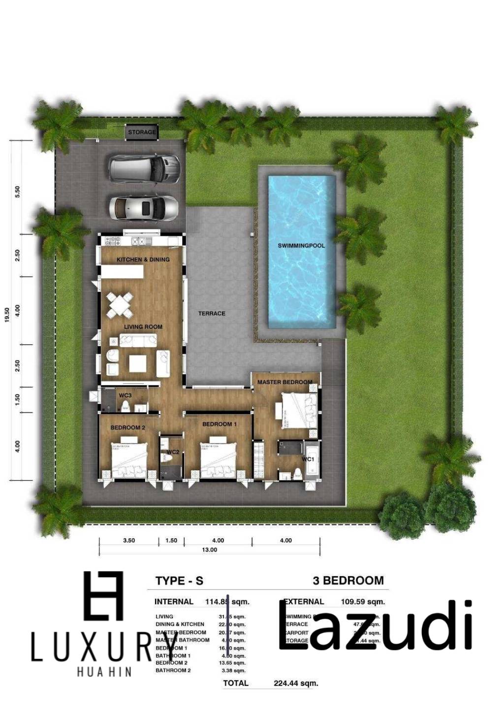 2 Bed 2 Bath 193 SQ.M  Tavisa Luxury Villas