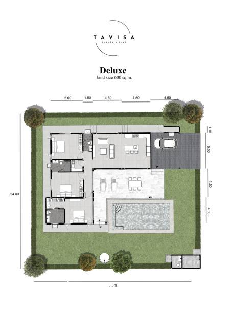 285 sqm Pool villas in Thap Tai Hua Hin – Tavisa Luxury Villas ( Type Deluxe )