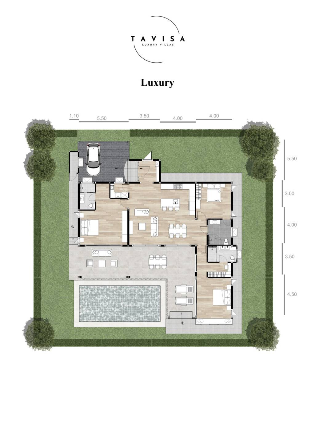 303.10 sqm Pool Villa in Thap Tai Hua Hin – Tavisa Luxury Villas ( Type Luxury )