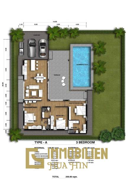 3 Bed 3.5 Bath 303.1 SQ.M Tavisa Luxury Villas