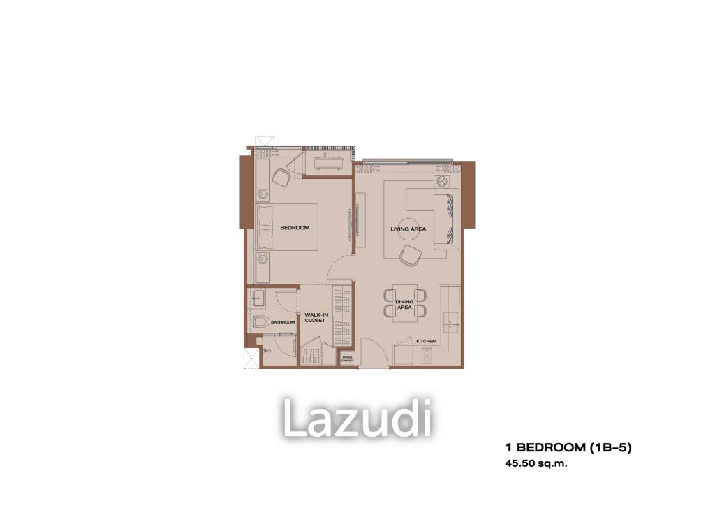 1 Bed 1 Bath 46.22 SQ.M Anil Sathorn 12