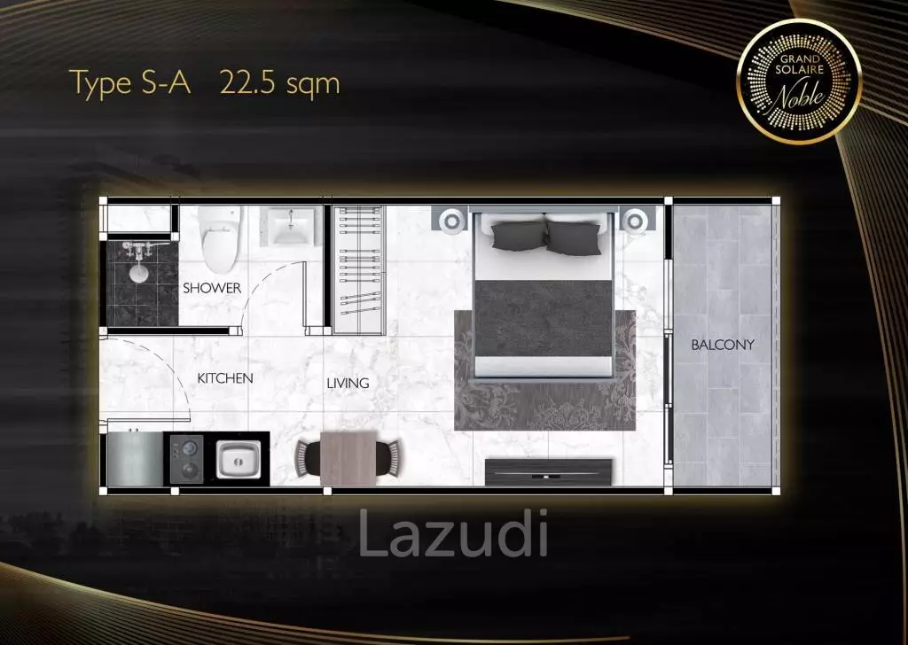 Studio 1 Bath 22.5 SQ.M. Grand Solaire Noble