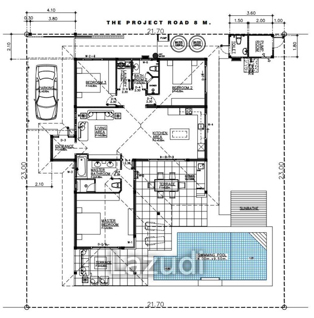 3 Bed 2.5 Bath 192 SQ.M Mali Vista Villa Signature Design