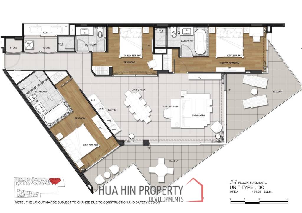 THE PINE HUA HIN : 3 bed condo with ocean view
