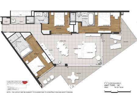 148 ตร.ม 3 เตียง 4 อาบน้ำ คอนโดมิเนียม For ขาย