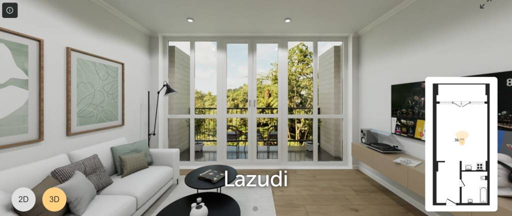 Studio 1 Bath 36 SQ.M. Serene Condo Layan