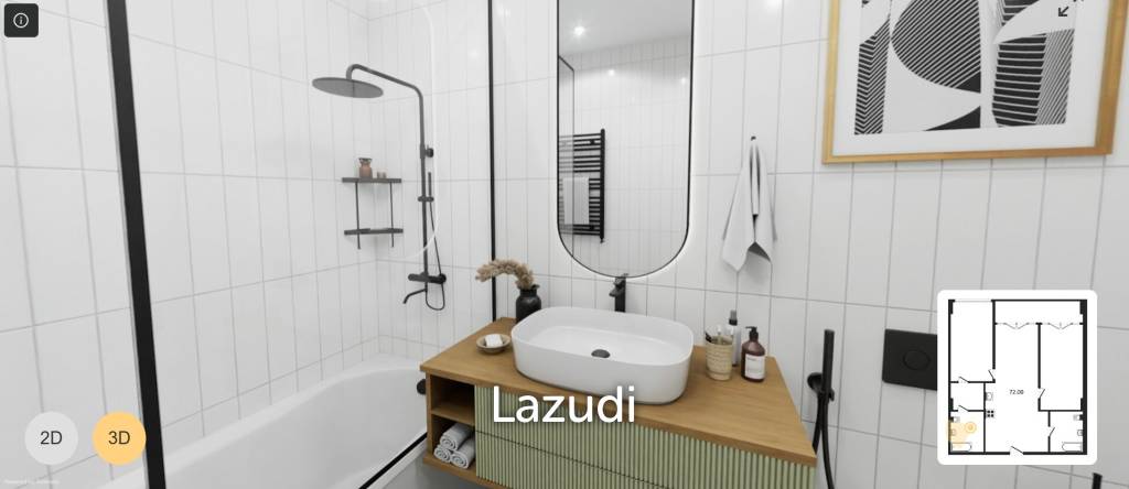2 Bed 1 Bath 88 SQ.M. Serene Condo Layan