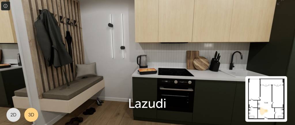 2 Bed 1 Bath 88 SQ.M. Serene Condo Layan