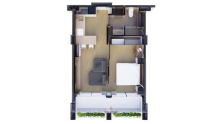 1 Bed 1 Bath 54 SQ.M. Terra Grove Layan