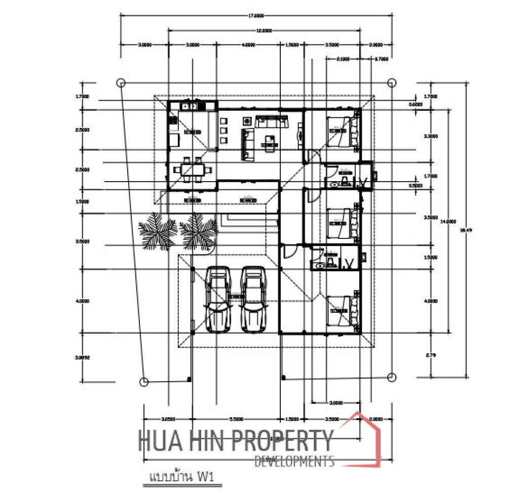 3 Beds 2 Baths 190 SQ.M FullRich Asset Hua Hin - Cha Am Phase 9